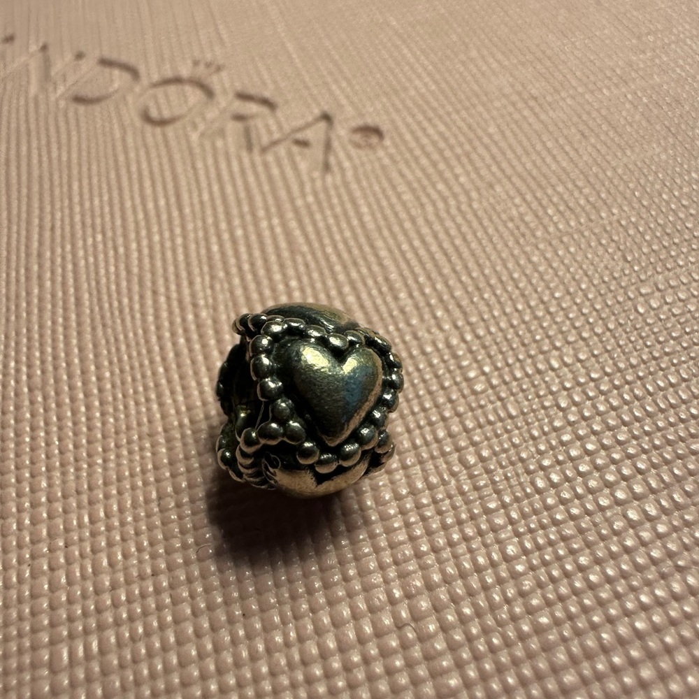 Preowned heart Pandora charm sterling silver